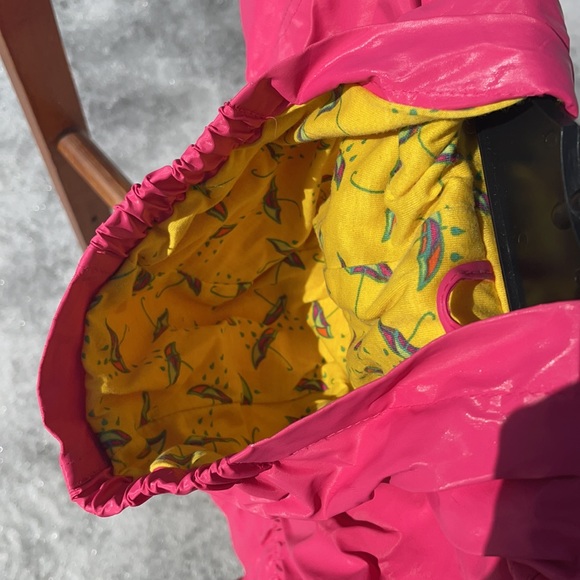 Girls Sportek Pink Raincoat 3T Jacket Zippered Coat Toddler Children - Picture 6 of 8